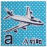 Bakker Made With Love-leuke alfabet canvas doek-avion-1410
