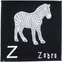 Bakker Made With Love-leuke alfabet canvas doek-zebre-1435