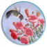 Froy en Dind-retro magneet button-vogel bij bloem-1650