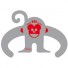 Cocoboheme-reflecterende sticker voor zichtbaarheid-aap rood-2464
