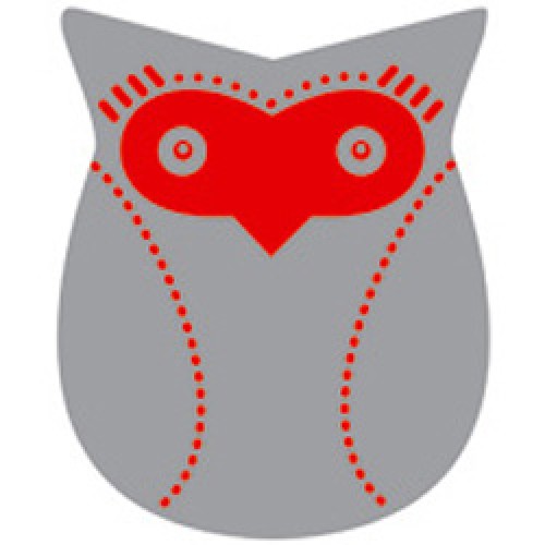 Cocoboheme-reflecterende sticker voor zichtbaarheid-uil rood-2466