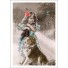 Loulechien-jolie carte postale-meisje met hond-2593
