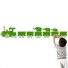 Ferm Living-sticker mural tiny train-treintje groen-2861