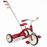Radio Flyer-tricycle rétro rouge avec canne-NR 435A-3149