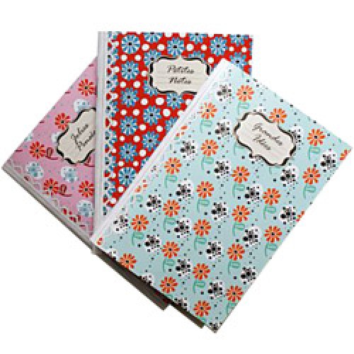 La Marelle Editions-UITVERKOCHT set van 3 mooie notitieboekjes-fleurs-4024