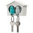 Qualy-duo vogelhuisje sleutelhanger-blauw wit-5686