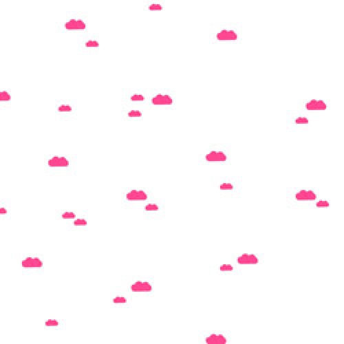 Ferm Living-muursticker mini wolken-wolken fluo roze-6330