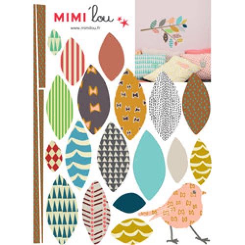 Mim'ilou-mini muursticker vogel-oiseau-6781