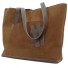 Own Stuff-trendy daim lederen shopper 40 cm-suede brown-7016
