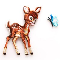 bambi en vlinder strijkapplicatie