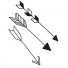 Ferm Living-muursticker mini pijlen-arrow zwart-7675