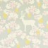 Majvillan-origineel zweeds behangpapier-apple garden grijs roze geel-7787