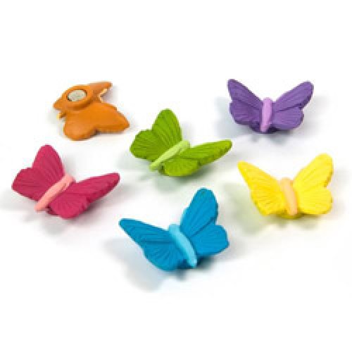 Trendform-set van 6 kleurrijke vlindermagneten-vlinders-8097