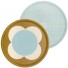 Orla Kiely-groot rond retro dienbord-spot flower duck egg ochre-8359