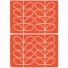 Orla Kiely-set van 2 grote harde placemats linear stem-linear stem red-8790