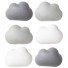 Qualy-set van 6 leuke wolk magneten-cloud grijs-9257