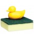 Qualy-leuke sponshouder met sponsje-sponge duck geel-9581