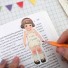 Diverse-vintage paper doll sticky notes-selly-3946