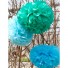 Engelpunt-set van 3 grote prachtige pom poms-pom bleu-4191