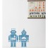 Ferm Living-UITVERKOCHT muursticker robot-robots blauw-2862