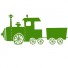Ferm Living-UITVERKOCHT muursticker tiny train-treintje groen-2861