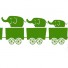 Ferm Living-sticker mural tiny train-treintje groen-2861