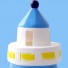 Heico-figuurlamp vuurtoren-vuurtoren klein blauw-8329