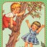 Froy en Dind-postkaart kers op de kaart-spelen in de boom-5953