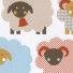 Lavmi-kleurrijk retro kinderbehang-schaapjes bruin-5870