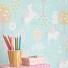 Majvillan-original swedish wallpaper-true unicorns turquoise-9898