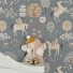 Majvillan-original swedish wallpaper-true unicorns evening blue-10137