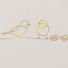 Mimi'lou-sticker mural frise perles et oiseaux or-vogeltjes goud-10066