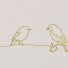 Mimi'lou-muursticker fries perles et oiseaux goud-vogeltjes goud-10066