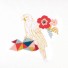 Mim'ilou-prachtig kussen met borduursel 40 x 60 cm-papegaai-6512