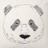 Mim'ilou-groot vierkant kussen-tête de panda-9098