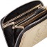 Orla Kiely-embossed flower leather medium zip wallet-light gold-10035