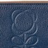 Orla Kiely-embossed flower leather big zip wallet-flower stem indigo-9820