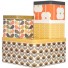 Orla Kiely-set van 4 retro tinnen dozen-brown-4561