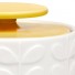 Orla Kiely-stijlvolle witte theepot-raised stem yellow-5852