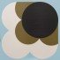 Orla Kiely-retro dienbord medium-big spot shadow flower black dark ochre-8357
