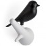 Qualy-speelse vogel kapstokhaakjes-wit zwart-3581