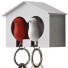 Qualy-duo vogelhuisje sleutelhanger-rood wit-3980