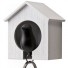 Qualy-vogelhuisje sleutelhanger-wit zwart-3975
