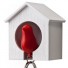 Qualy-vogelhuisje sleutelhanger-wit rood-3976
