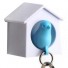 Qualy-mini vogelhuisje sleutelhanger-wit blauw-7655