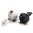 Qualy-originele vogel zout en peper vaatjes-zwart wit-9579