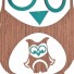 Sebra-houten uilen mobile-uil turquoise-5046