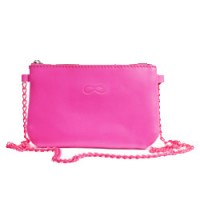 Zorro-fluo roze lederen tasje met ketting-fluo roze-5276