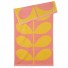 Orla Kiely-kleurrijk strandlaken stem jacquard-sunlight bubble gum-4734